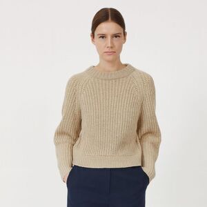 CURATOR Beige Cotton Knit Pullover Sweater Top   Women's Size Small